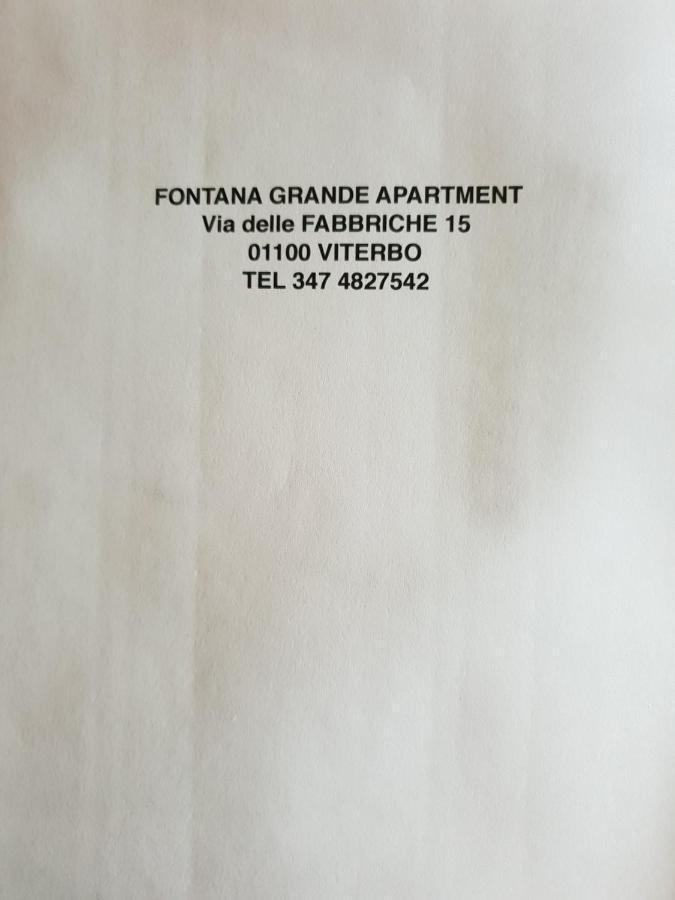 Fontana Grande Apartment Viterbo Zewnętrze zdjęcie
